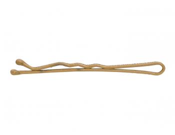 Vlnitá sponka Sibel Blend-rite - 5 cm, matná zlatá - 9 ks