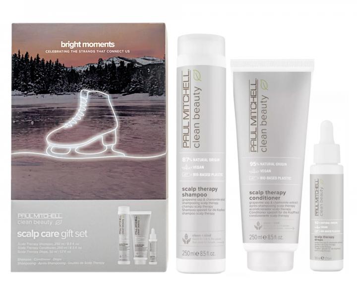 Dárková sada pro citlivou vlasovou pokožku Paul Mitchell Clean Beauty Scalp Therapy Bright Moments