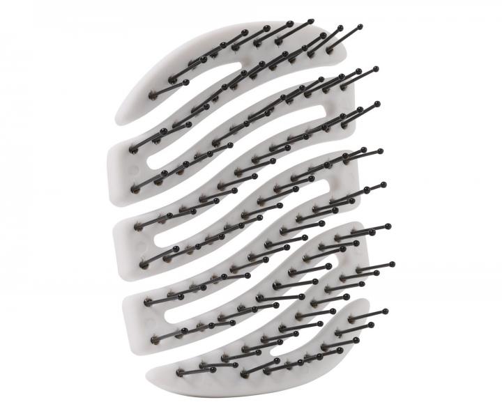 Kart�� na vlasy s nylonov�mi �t�tinami Sister Young Mila Pocket Hair Brush - b�l�