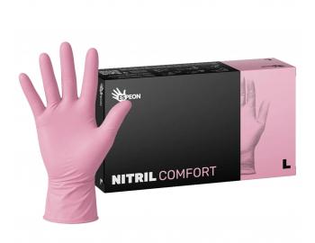 Nitrilov� rukavice Espeon Nitril Comfort - 100 ks, r��ov�, velikost L