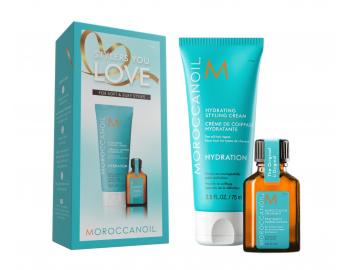 Dárková sada pro hladké a hydratované vlasy Moroccanoil Stylers You Love For Soft & Silky Styles