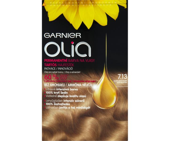 Permanentn olejov barva Garnier Olia 7.13 oslniv tmav blond