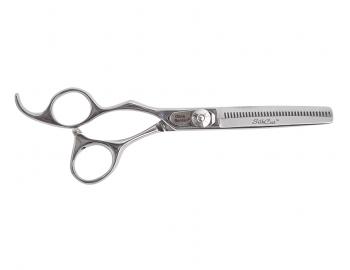 Efilační nůžky s mikroozubením pro leváky Olivia Garden SilkCut® Pro Thinner EUR 6,35" stříbrné