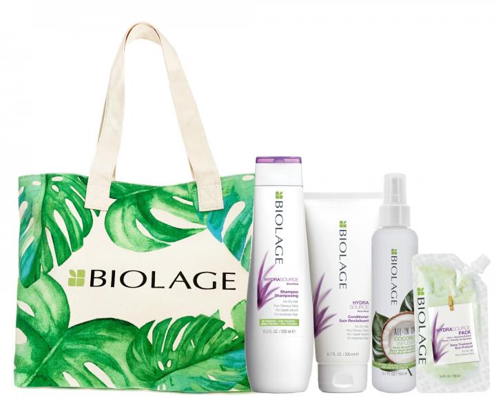 Hydratační sada Biolage - šampon + péče + maska + sprej + taška ZDARMA
