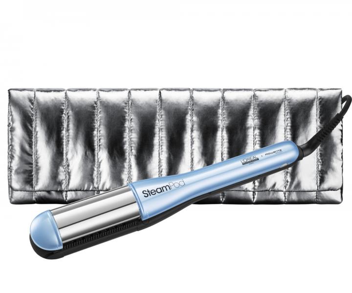 Parní žehlička na vlasy Loréal Professionnel SteamPod 4 Glacial Utopia - metalická světle modrá
