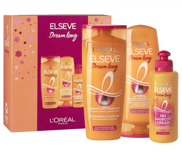 D�rkov� sada proti l�m�n� vlas� Lor�al Elseve Dream Long - �ampon + p��e + kr�m