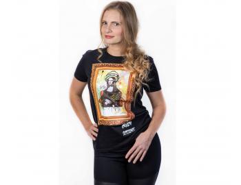 Tričko s krátkým rukávem Crazy Scissors Mona Lisa - černé, XXL
