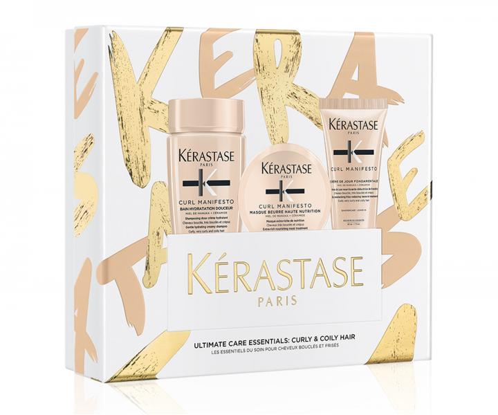 Dárková cestovní sada pro vlnité a kudrnaté vlasy Kérastase Curl Manifesto