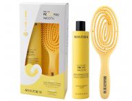 Dárková sada pro nepoddajné vlasy Selective Professional OnCare Smooth WeCareYou Kit - šampon + kartáč zdarma