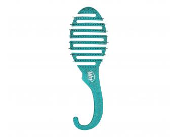 Kart na rozesvn vlas Wet Brush Shower Detangler Teal Glitter - tpytiv zelen