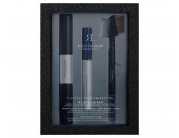 D�rkov� sada pro p��i o obo�� RevitaLash Flawless Brown Collection RevitaBrow Advanced + oboustrann� gel a kart��ek na obo�� zda