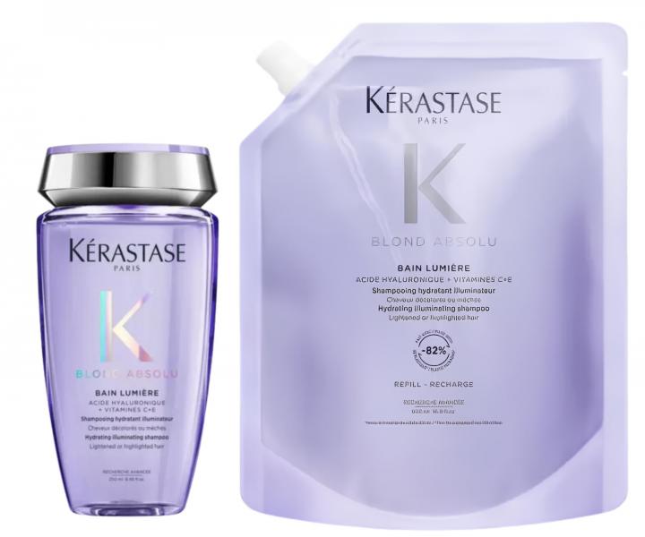 Rozjas�uj�c� �ampon pro blond vlasy K�rastase Blond Absolu Bain Lumi�re - 250 ml + n�hradn� n�pl� 500 ml