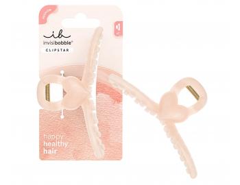 Skřipec do vlasů Invisibobble Clipstar Heartbeat - perleťově růžový