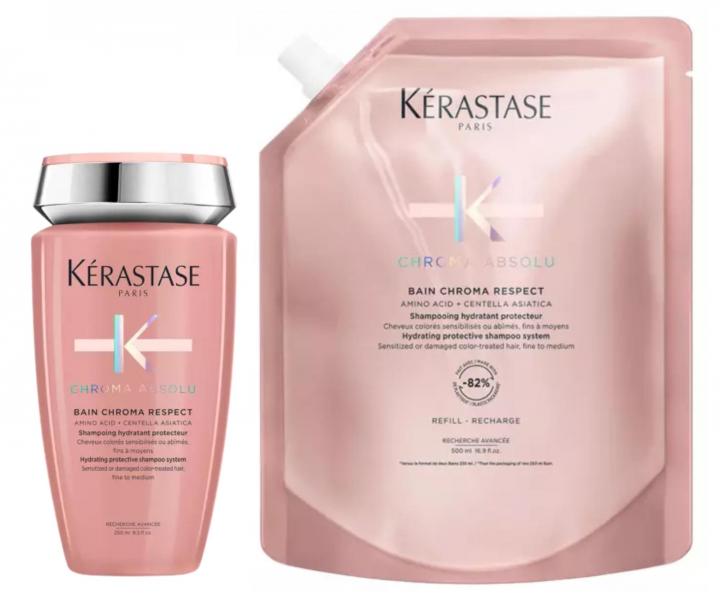 Hydrata�n� �ampon pro barven� vlasy K�rastase Chroma Absolu - 250 ml + n�hradn� n�pl� 500 ml