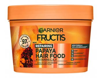 Regeneran maska pro pokozen vlasy Garnier Fructis Papaya Hair Food 3 Usages Mask - 400 ml