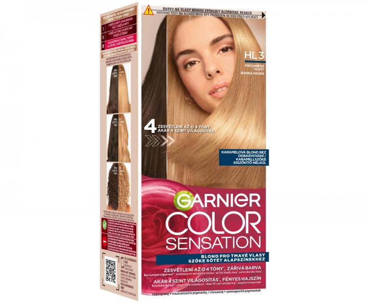 Permanentní zesvětlující barva na vlasy Garnier Color Sensation  - HL3 karamelová blond