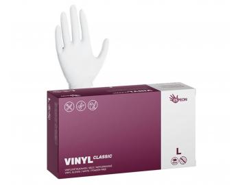 Vinylové rukavice Espeon Vinyl Classic - 100 ks, bílé, nepudrované, velikost L