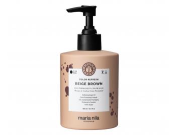 Maska pro o�iven� barvy vlas� Maria Nila Colour Refresh Beige Brown - b�ov� hn�d�, 300 ml