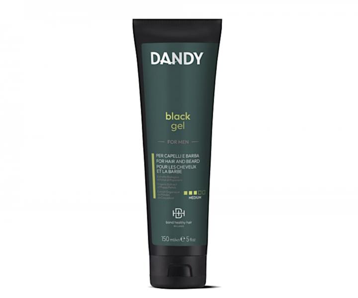 Gel k dotnovn nebo dobarven edch vlas a vous Dandy Beard & Hair Black Gel For Men - 150 ml