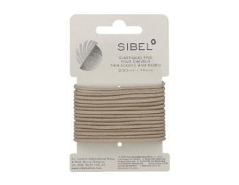 Tenké gumičky do vlasů Sibel - 50 mm, 16 ks, blond
