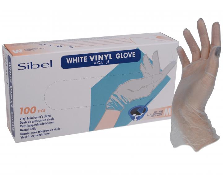 Vinylov rukavice pro kadenky Sibel 100 ks - M