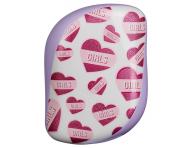 Kartáč na vlasy Tangle Teezer Compact - Girl Power, bílá/fialová