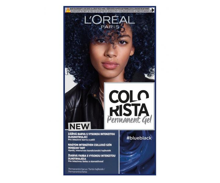Permanentn barva na vlasy Loral Colorista Permanent Gel Blue Black - modroern