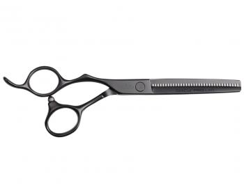 Efilační nůžky pro leváky Olivia Garden SilkCut Pro Matt Black - 6,35"