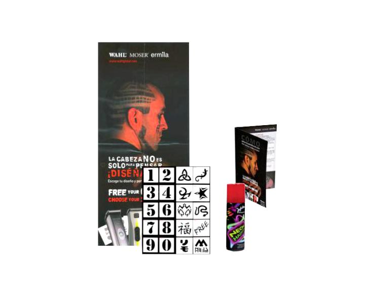 Vlasov� tattoo set pro tvorbu ornament� - �ablony + sprej