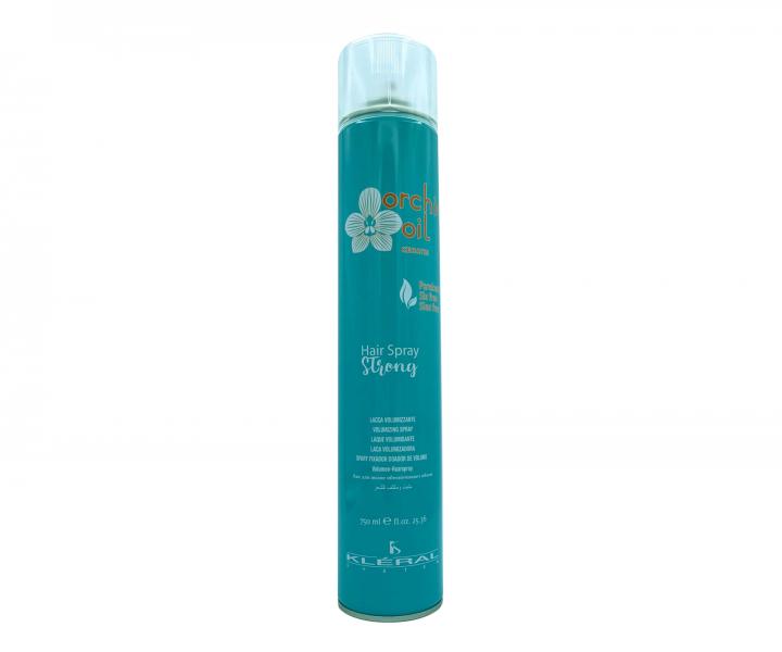 Objemový lak na vlasy se silnou fixací Kléral System Orchid Oil Keratin Hair Spray Strong - 750 ml