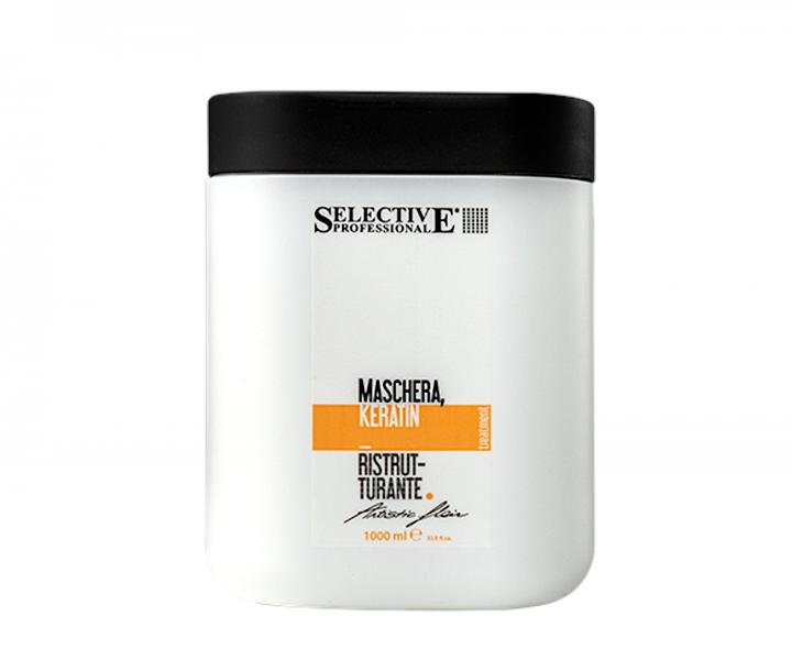 Rekonstrukční maska pro lámavé a poškozené vlasy Selective Professional Artistic Flair Maschera Keratin - 1000 ml