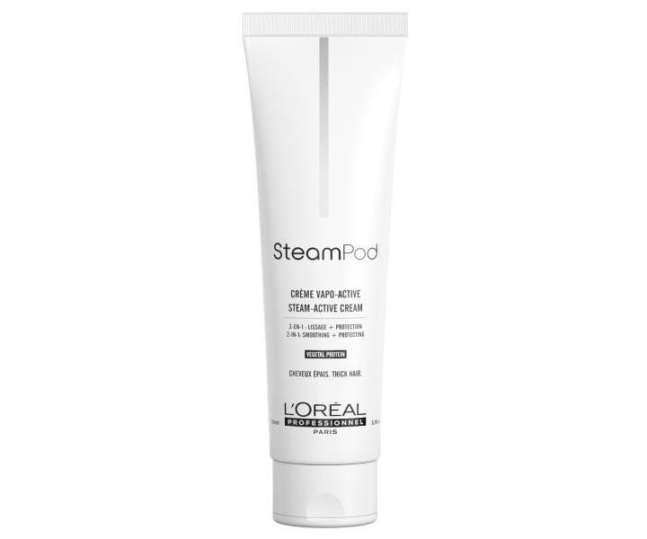 Termoochranný a vyhlazující krém pro husté vlasy Loréal Professionnel SteamPod - 150 ml
