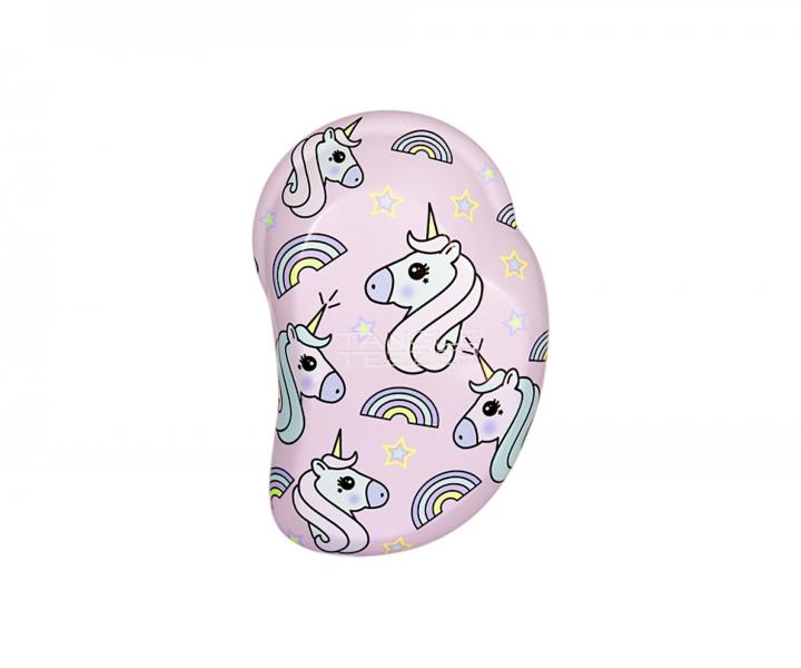Kartáč na rozčesávání vlasů Tangle Teezer Original Mini Unicorn Magic - fialový s jednorožci