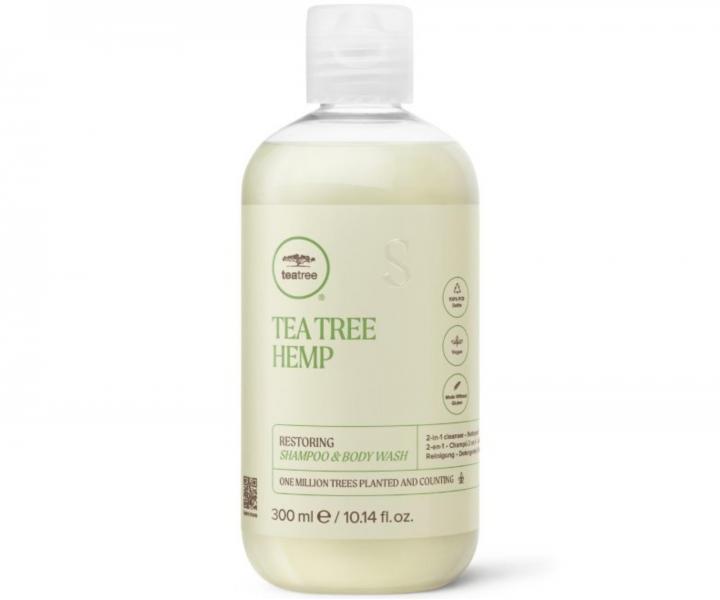 Regenerační šampon a sprchový gel s konopným olejem Paul Mitchell Tea Tree Hemp - 300 ml