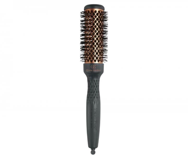 Kulat� foukac� kart�� na vlasy Olivia Garden HeatPro Iron Grey - 32 mm