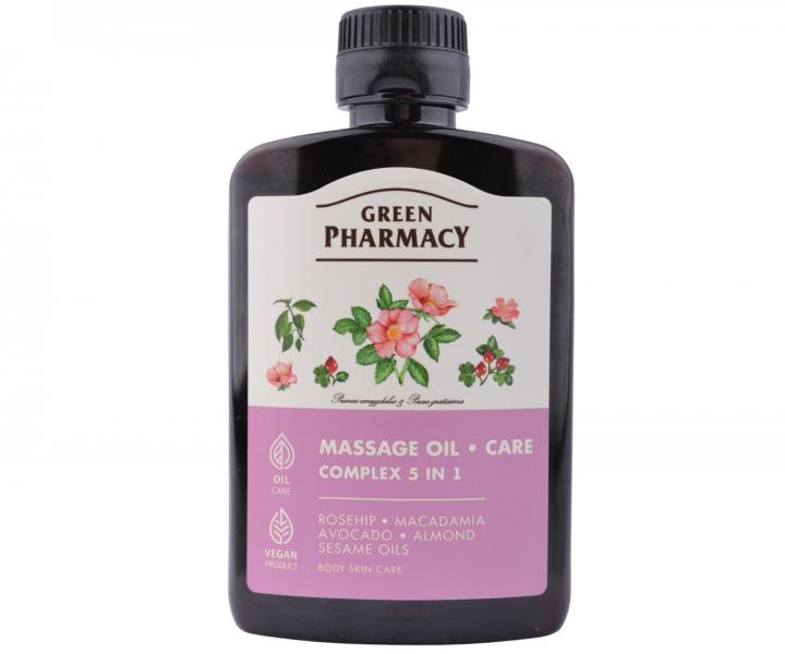 Komplexn� t�lov� a mas�n� olej Green Pharmacy Massage Oil Care Complex 5 in 1 - 200 ml
