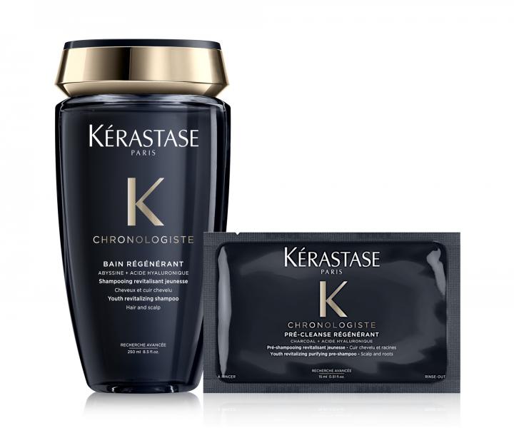 Šampon pro všechny typy vlasů Kérastase Chronologiste 250 ml + čisticí péče 15 ml zdarma