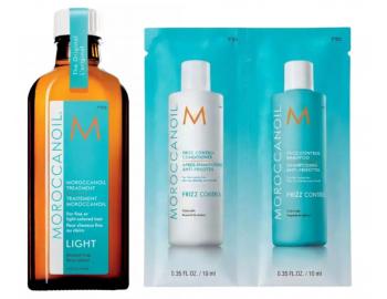 Lehk� olejov� p��e Moroccanoil Treatment Light - 100 ml + �ampon a kondicion�r Moroccanoil Frizz Control 2x10 ml zdarma