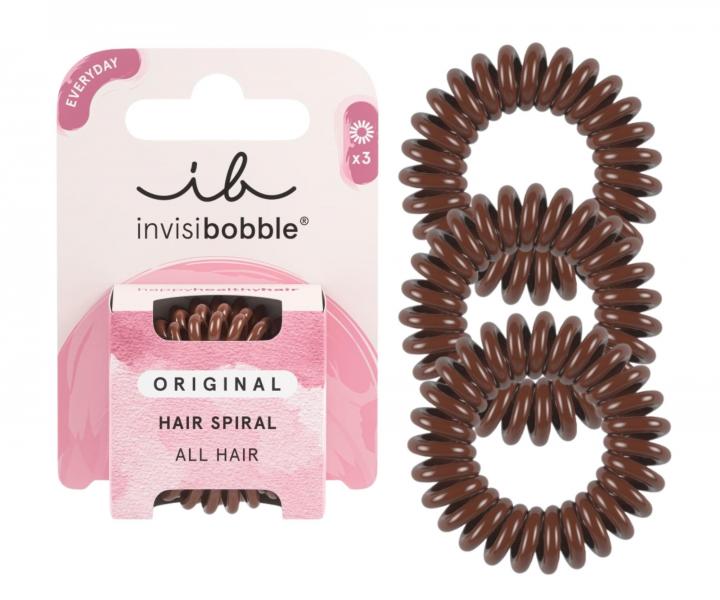 Spir�lov� gumi�ka do vlas� Invisibobble Original Pretzel Brown - 3 ks