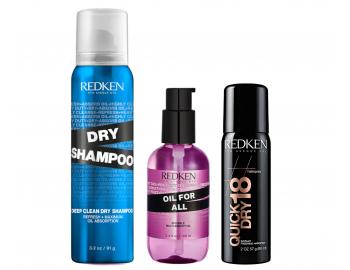 Vlasov styling Redken - sada - such ampon + olej + lak na vlasy ZDARMA