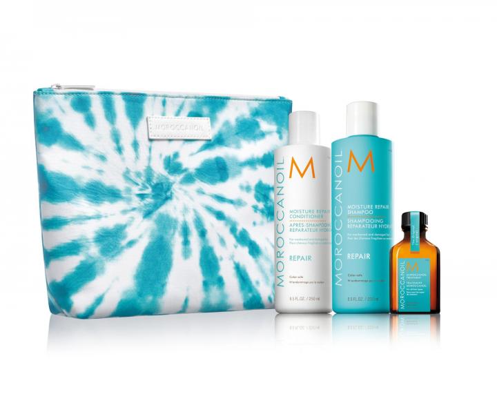 Regenerační dárková sada Moroccanoil Repair Love + kosmetická taštička zdarma