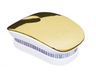 Cestovní kartáč na vlasy Ikoo Pocket Metallic Soleil - bílo-zlatý