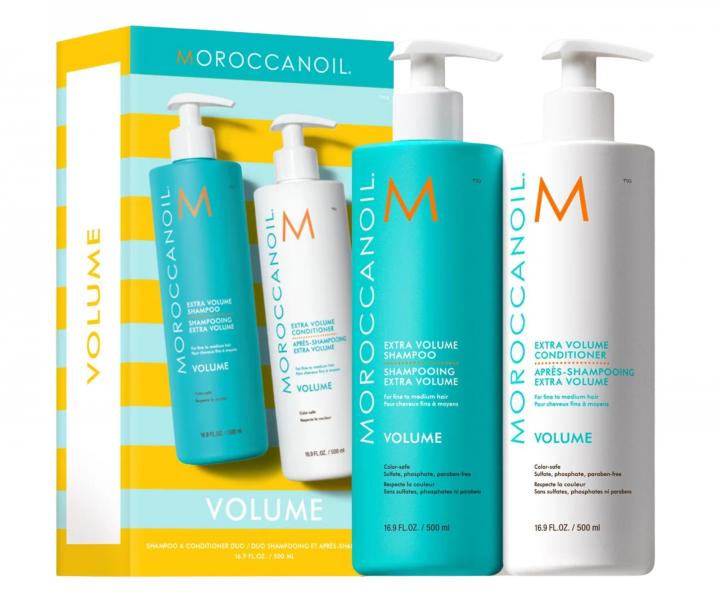 D�rkov� sada pro objem jemn�ch vlas� Moroccanoil Volume Duo - 2 x 500 ml