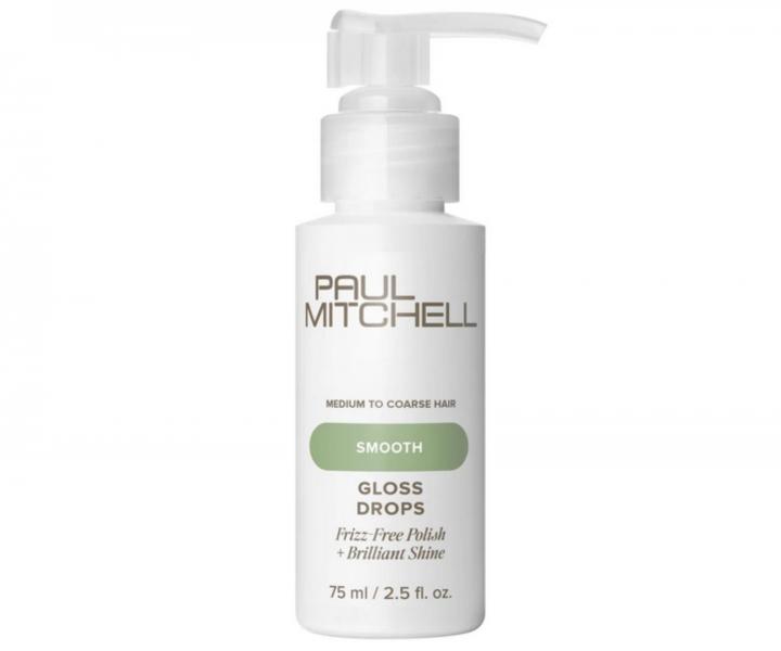 S�rum pro z��iv� lesk a uhlazen� st�edn� hrub�ch a� hrub�ch vlas� Paul Mitchell Smooth Gloss Drops - 75 ml