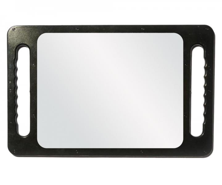 Barber zrcadlo s dvma dradly Reuzel Double Handled Mirror - ern, 26x40 cm