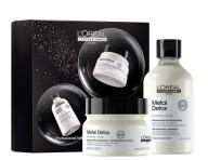 D�rkov� sada pro barven� a po�kozen� vlasy Lor�al Professionnel Serie Expert Metal Detox Duo