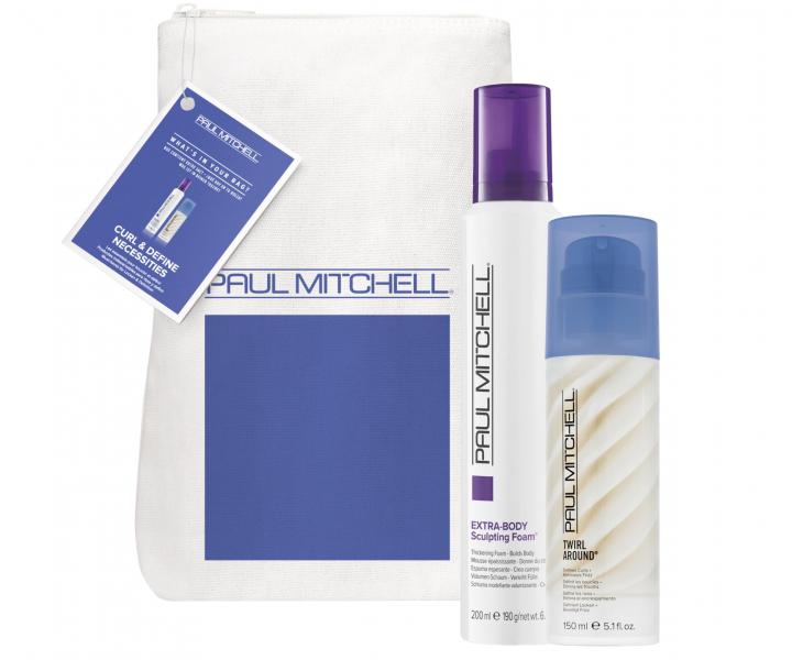 Stylingová sada Paul Mitchell - pěna pro objem, krém pro definici vln + lněná taštička zdarma