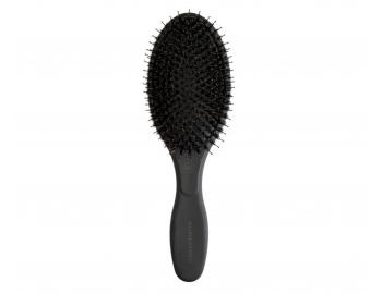 Oválný kartáč na vlasy s kančími a nylonovými štětinami Olivia Garden Expert Care Oval Black Label - černý