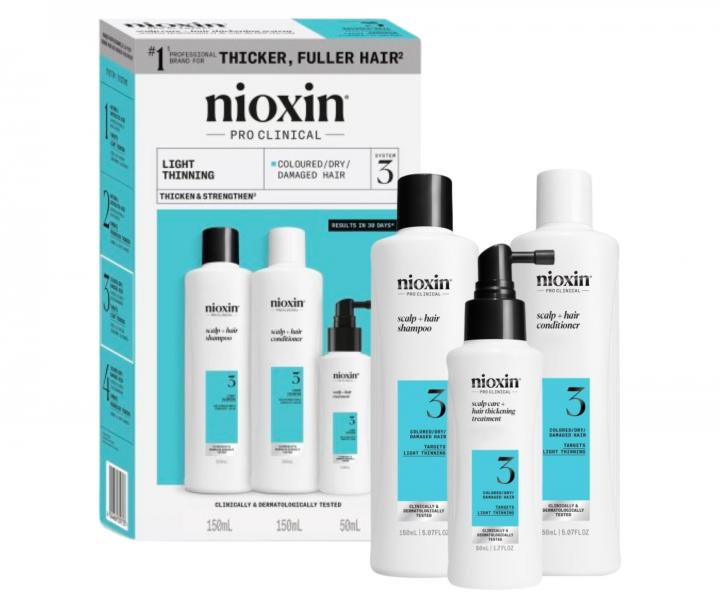 Řada pro mírně řídnoucí barvené vlasy Nioxin System 3