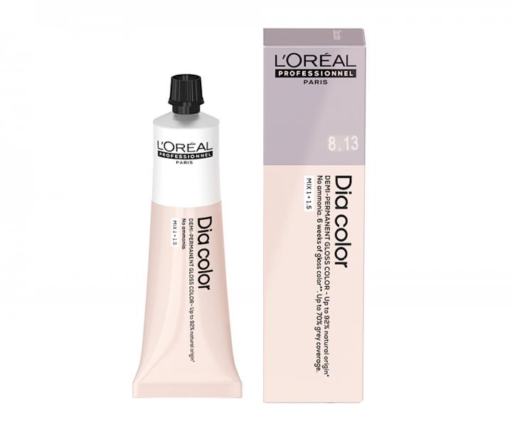 Přeliv na vlasy Loréal Professionnel Dia color 60 ml - 8.13 světlá béžová blond